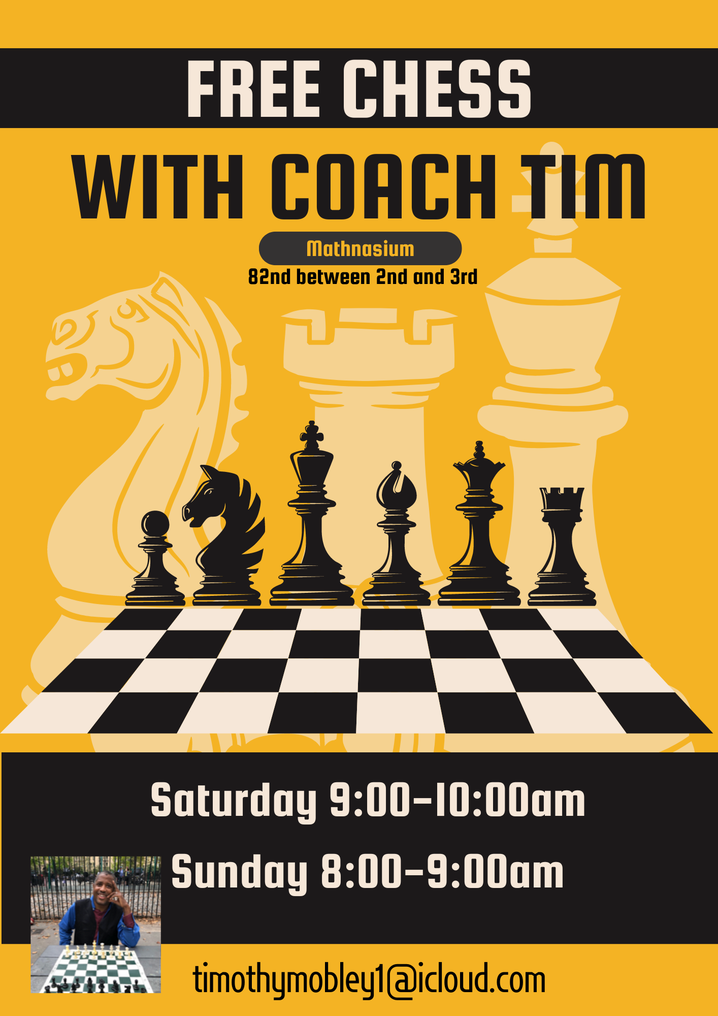 free chess with coach tim chessmates ny